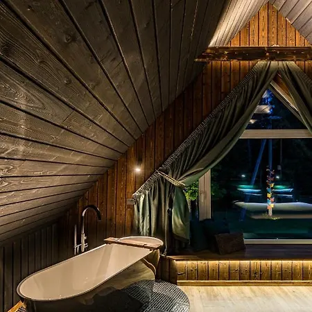 Soprano - 'Virs Azuolu' - Forest Spa - Free Jacuzzi Paplatele Exterior photo